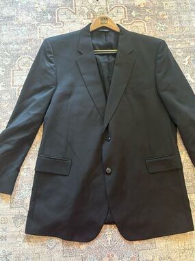 Jos. A. Bank Black Mens 100% wool blazer travelers collection